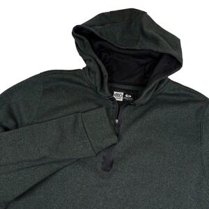 Legend Green Mens M Fleece Pullover Hoodie 1/4 Zip Casual Activewear Top‎